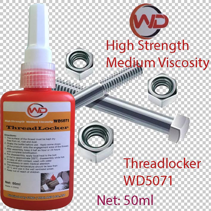 น้ำยาล็อคเกลียว 50ML, Thread Locker Model: WD-5071 (สีแดง)