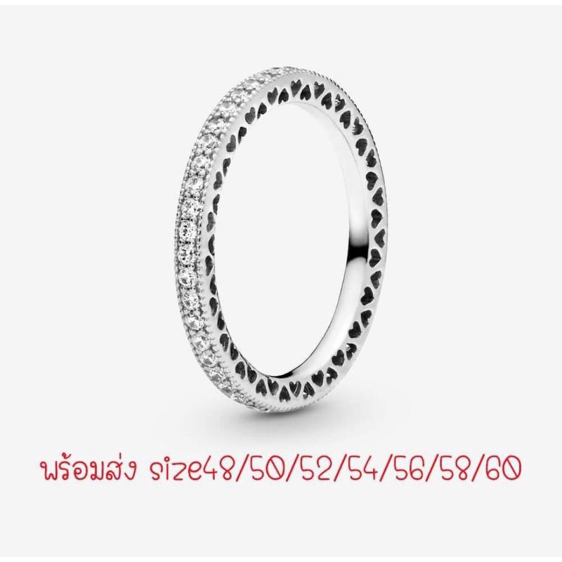 Pandora silver ring แหวนเพชรรอบ