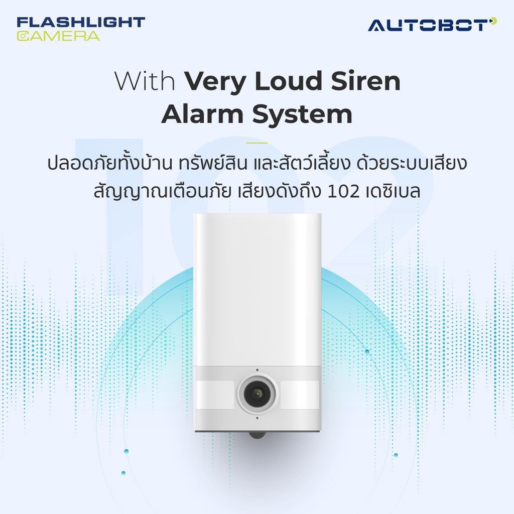 AUTOBOT Flash Light Camera กล้องวงจรปิด โจรกลัว ไม่เพียงแค่จับภาพ แต่