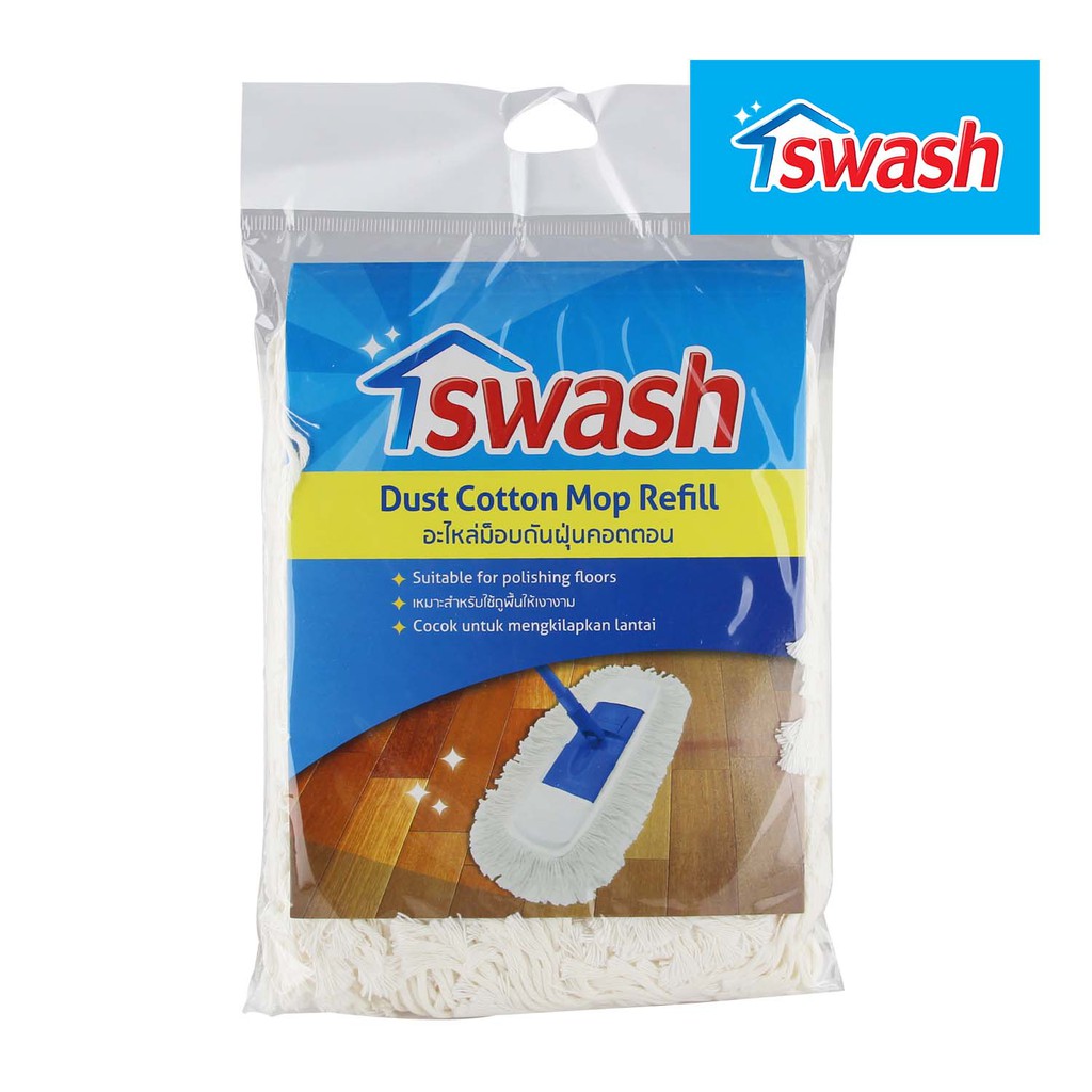 SWASH Dust Cotton Mop Refill สวอช อะไหล่ม็อบดันฝุ่นคอตตอน ผ้าม็อบ ม๊อบ อะไหล่ผ้าม็อบ