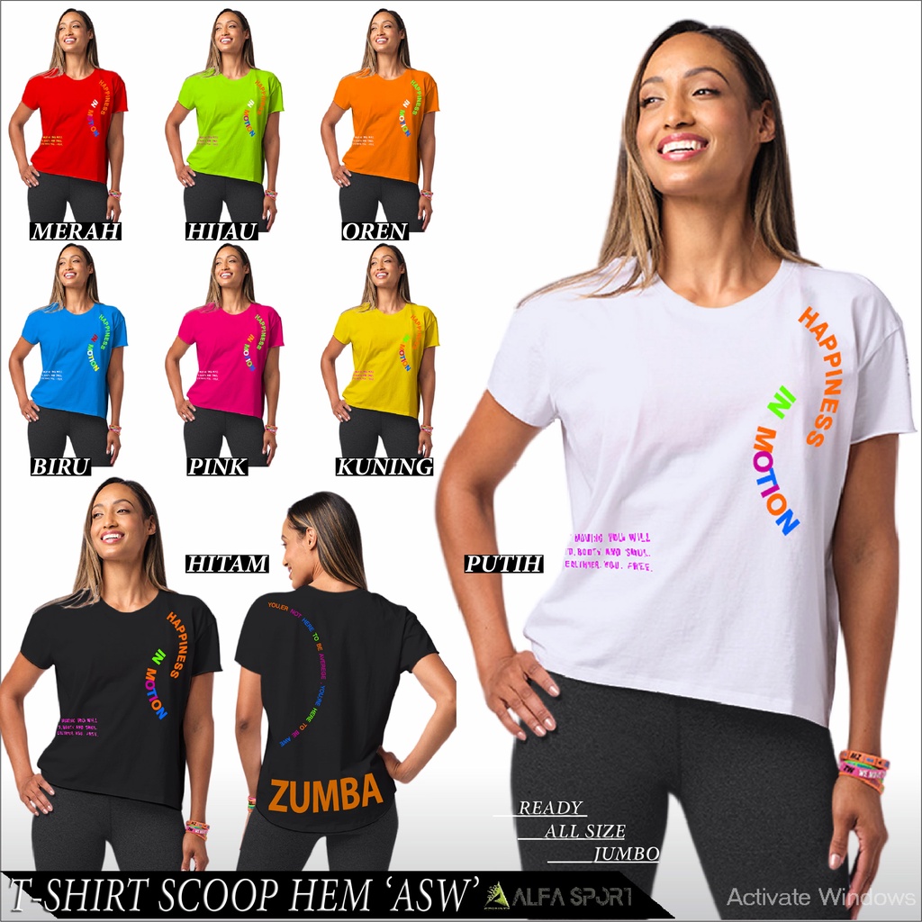 เสื้อยืด พิมพ์ลาย ZUMBA ZUMBA ALFASPORTWEAR
