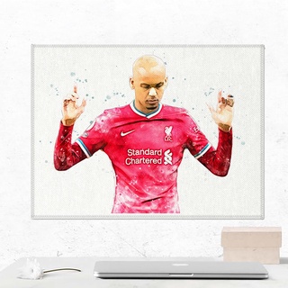 โปสเตอร์ ผ้าแคนวาส Fabinho (1) Liverpool ฟาบินโญ่ นักเตะ ลิเวอร์พูล ภาพวาด ศิลปะ นักบอล นักฟุตบอล