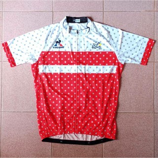 Tour de franceเสื้อปั่นจักรยานแขนสั้นเนื้อผ้ายืดหยุ่นระบายอากาศได้ดีแห้งเร็วมีสินค้าพร้อมส่งค่ะ