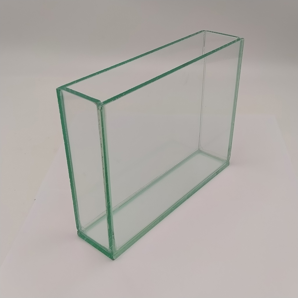 โหลถ่ายรูปปลา เเหลี่ยมปลากัด หนา 5 มิล  (L) 8x2x6 นิ้ว **กระจกใส**