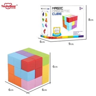 3D Magic magnetic cube คิวบ์แม่เหล็ก ลูกบาศก์แม่เหล็ก คิวบ์บล็อก เกมปริศนาแม่เหล็ก building block