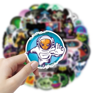 💥พร้อมส่ง💥E.T UFO ROSWELL NASA SPACE CUTE INS sticker สติกเกอร์กันน้ำรูปแบบที่แตกต่างกัน, 50 ชิ้น