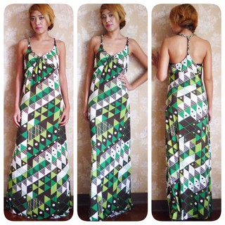 Maxi dress สายเปีย หลังเว้า