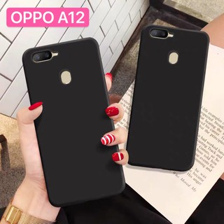 TPU CASE OPPO A12 เคสออฟโป้ เคสซิลิโคน เคสนิ่ม สวยและบางมาก เคสสีดําสีแดง [ส่งจากไทย]