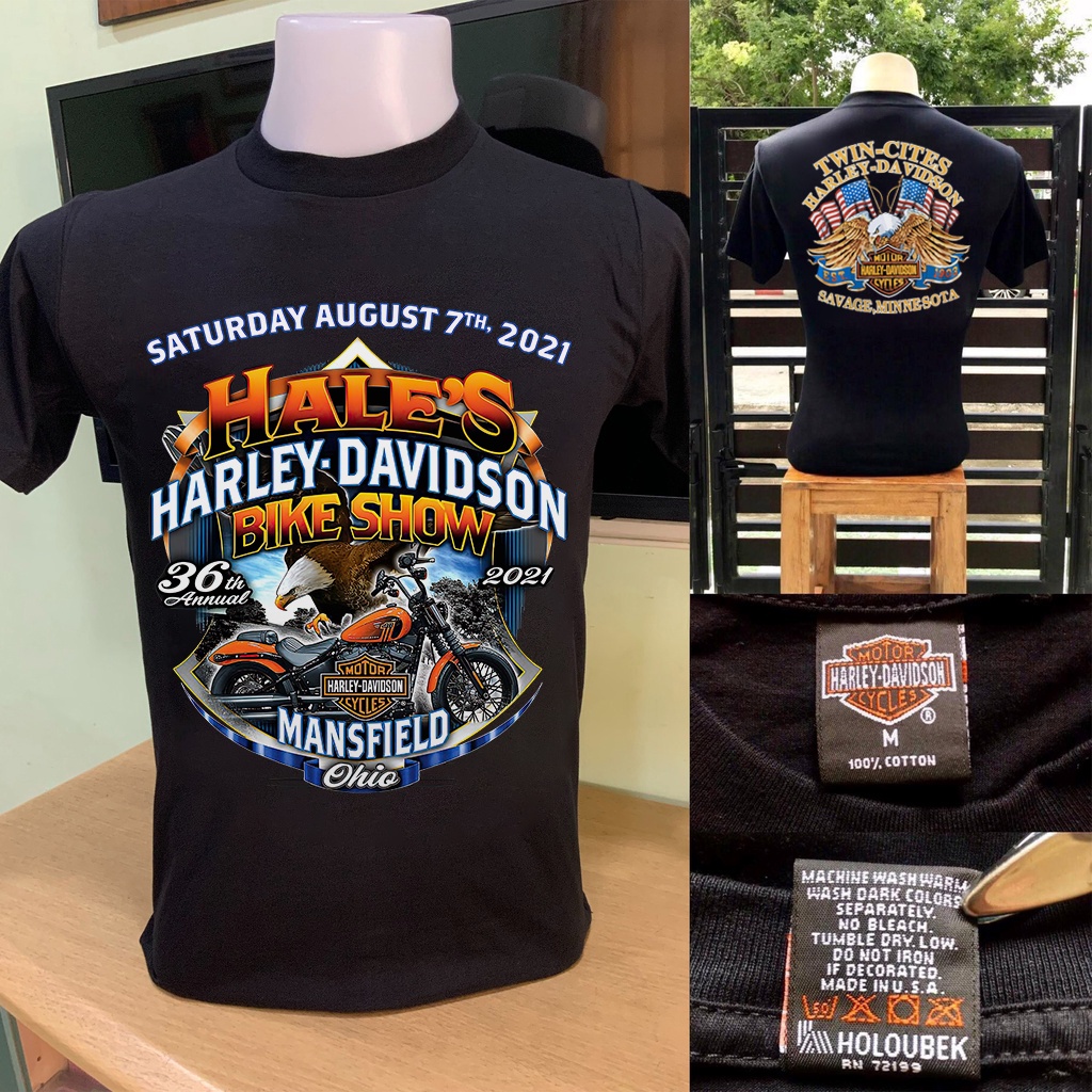ใหม่ Harley-Davidson ,USA Label, Cotton100 Fabric,เสื้อยืดแขนสั้น คอกลม พิมพ์ลาย แฟชั่นสําหรับผู้ชาย
