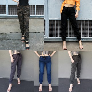 Golden Zebra Jeans กางเกงยีนส์หญิงขาจั๊มเอวยางยืด(เอว28-37)