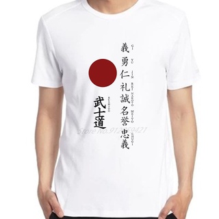 เสื้อยืด พิมพ์ลายอนิเมะ Bushido The Seven Virtues Samurai สไตล์ญี่ปุ่น คลาสสิก ไม่ซ้ําใคร ฮาราจูกุ สําหรับผู้ชาย JPhigb2