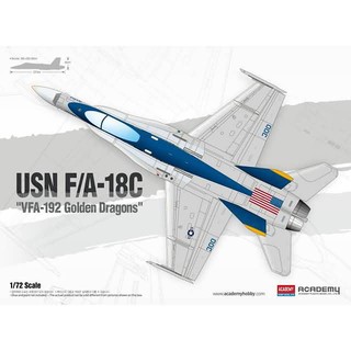 พลาสติก โมเดล ประกอบ ACADAMY MINICRAFT สเกล 1/72 USN F/A-18C "VFA-192 Golden Dragons" (12564)