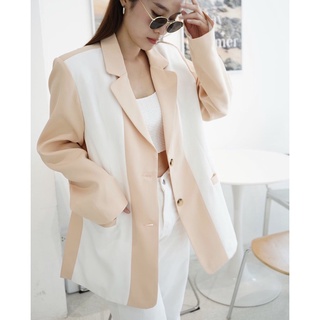 (ลด 80.- โค้ด MG24P) Twomorrow Blazer Peachie Two Tone