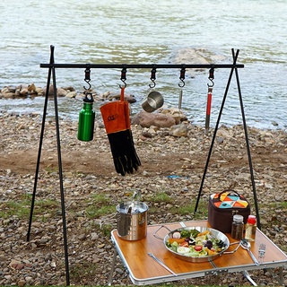 Camping  Aluminum alloy hanging rack กลางแจ้ง การตั้งแคมป์ ชั้นวางของ อลูมิเนียมอัลลอย พับได้ ตั้งแคมป์ ขาตั้งกล้อง