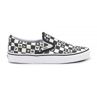 Vans รองเท้าผ้าใบ Classic Slip-On Check Vans | Raven/True White ( VN000XG8AZS )