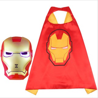 7C46 ชุดเด็ก ผ้าคลุมและหน้ากาก ไอรอนแมน IRONMAN Cloak + Light Mask