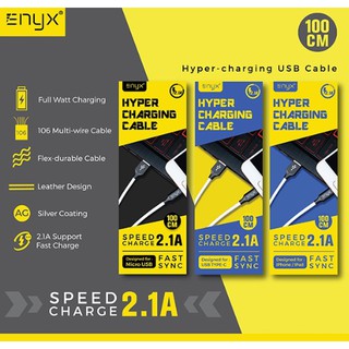 สายชาร์จดีไซน์หนัง ENYX Fast Charge 2.1A