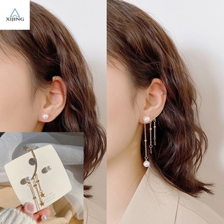 (Xijing-Cod) ต่างหู ประดับมุก เครื่องประดับแฟชั่นสำหรับผู้หญิง
