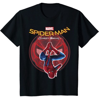 เสื้อยืดผ้าฝ้ายพรีเมี่ยม เสื้อยืด พิมพ์ลาย Marvel Spider-Man Homecoming แบบแขวน