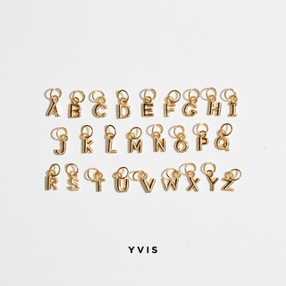 YVIS gold petite alphabet pendant (เฉพาะจี้)