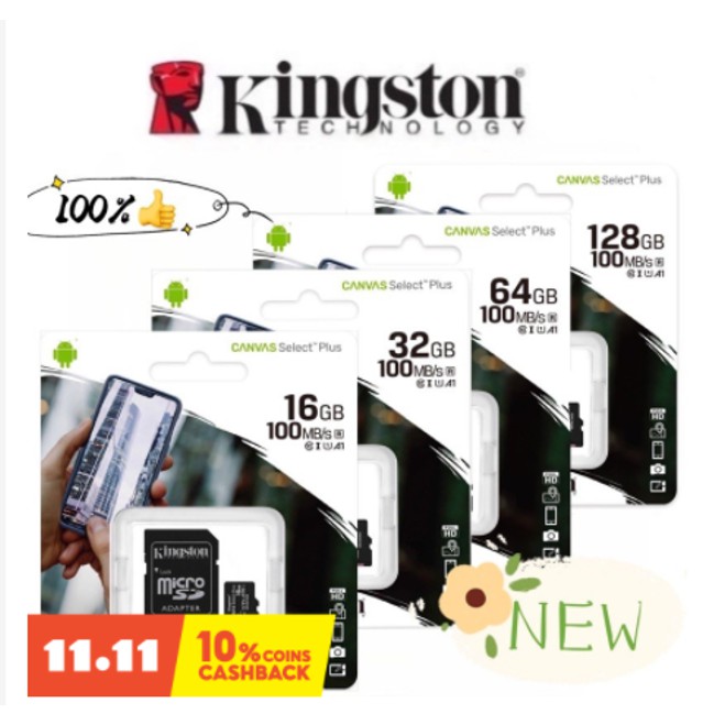 (ของแท้) SD🔥 Kingston Memory Card Micro SD 16GB 32GB 64GB Class 10 คิงส์ตัน เมมโมรี่การ์ด