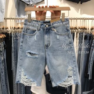 JH1753#ยีนส์ขา3ส่วนมีS-XL#jeans house