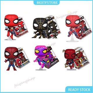 ฟิกเกอร์ Funko Pop SpiderMan Marvel Spider Man 3 No Way Home สีดํา สีทอง สําหรับตกแต่งบ้าน