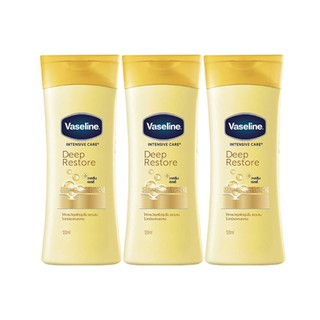 ✨นาทีทอง✨ วาสลีน อินเทนซีฟ แคร์ ดีพ รีสโตร์ โลชั่น ขนาด 120 มล. แพ็ค 3 ขวด Vaseline Body Lotion 120 ml x 3