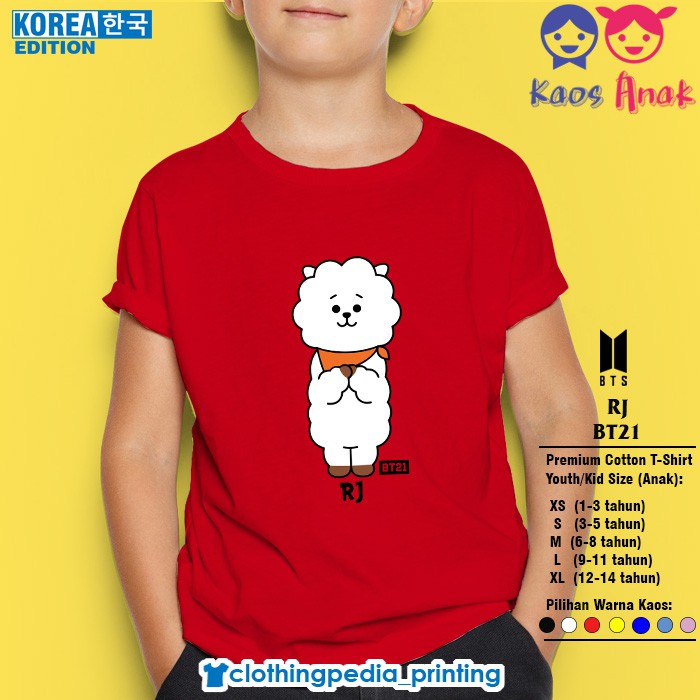 Bt21 Rj Kim Seok Jin Bts Army Alpaca เสื้อยืดลําลองสําหรับผู้ชายผู้หญิง ...