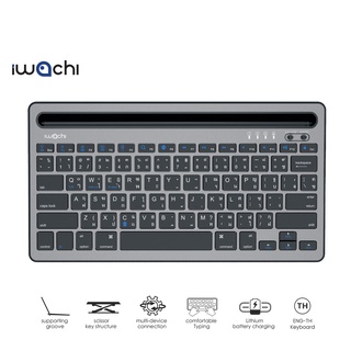 คีย์บอร์ดไร้สาย IWACHI K4 Bluetooth Keyboard คีย์บอร์ดบลูทูธไร้สายพกพา ใช้งานกับแท็ปเล็ตและโทรศัพท์มือถือได้