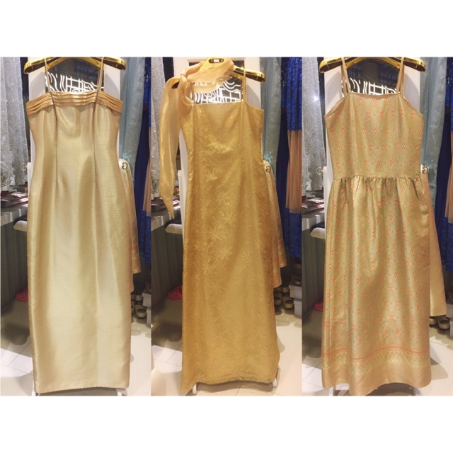 [พร้อมส่ง]ชุดออกงานผู้ใหญ่สีทอง ชุดราตรียาวสีเหลืองทองอร่าม ชุดราตรีผู้ใหญ่สีทอง ชุดออกงานสีทอง ชุดไ
