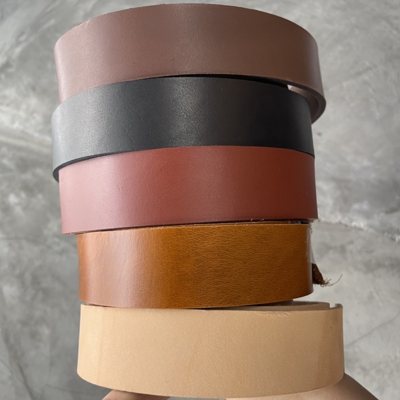 PRECUT 3.8-4.5 มม.38/33 มม.เกรด A Full Grain ดิบอิตาเลี่ยนหนังวัว DoubleB Vegetan ผักเข็มขัดหนัง