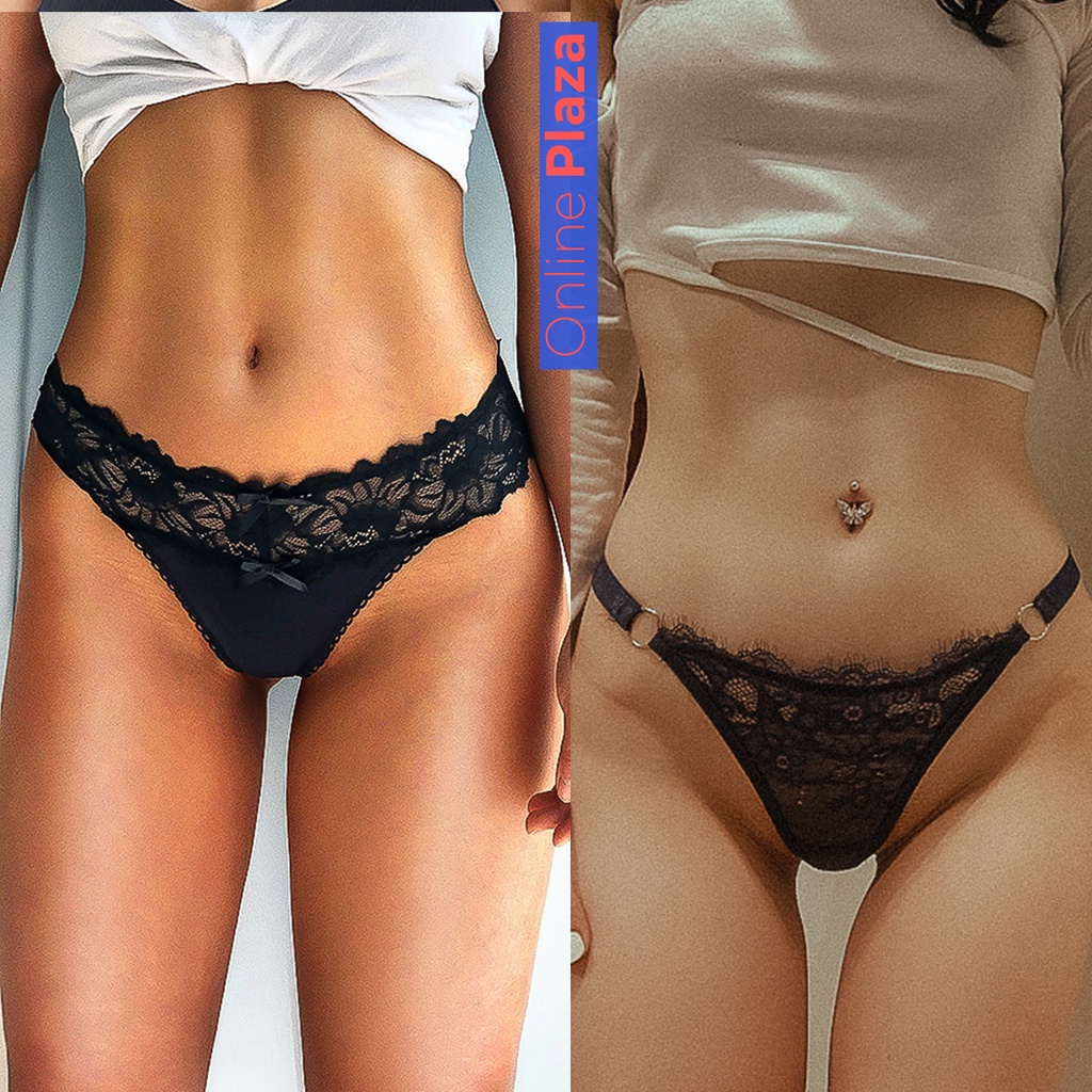 Molly ผ้าลูกไม้ หวานๆแอบเซ็กซี่ สายฝอ เนื้อผ้าเกรดพรีเมี่ยม women's underwear panties