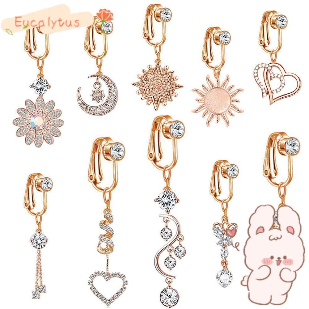 EUTUS Star Heart Fake Belly Rings Earring Clip Body Jewelry Belly