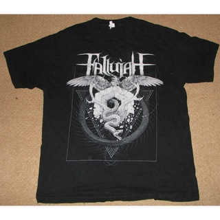 [S-5XL]เสื้อยืดลําลอง แขนสั้น พิมพ์ลาย FALLUJAH แกะสลักจากหิน คอนเสิร์ต ทัวร์พังก์ร็อค ขนาดใหญ่ เข้ากับทุกการแต่งกาย สํา