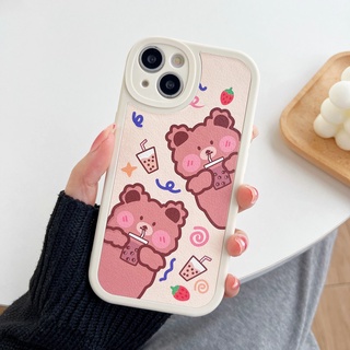 for Xiaomi Mi 10 10T 8 11 12 Lite  POCO M3 M4 F2 Pro X3 X4 F4 GT Redmi 9T Note 7 8 10 9A 10A Cute Bear Soft TPU Case Back Cover with Camera Lens Full Cover | XMD070