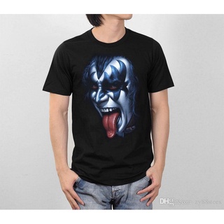 Fsd11ew2e เสื้อยืดผ้าฝ้าย พิมพ์ลาย Gene Simmons The Demon Face Kiss Band สไตล์เรโทร สําหรับผู้ชาย RT645E65TER14020