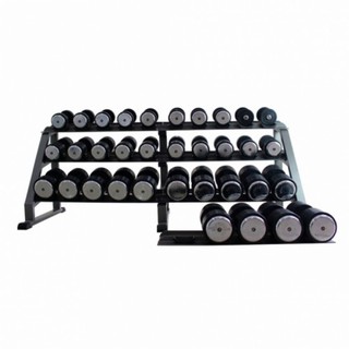 ดัมเบลเหล็กหุ้มยาง Round Rubber Dumbbell 2.5-55KG with Rack