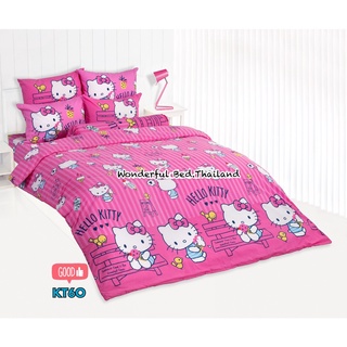 TOTO 🌐KT60🌐 ลายคิตตี้ Hello Kitty ชุดผ้าปูที่นอน ชุดเครื่องนอน ผ้าห่มนวม  ยี่ห้อโตโตแท้100%