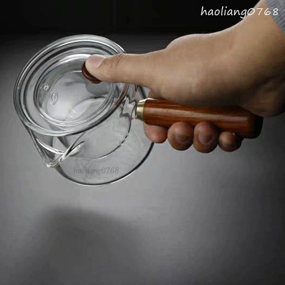 กาน้ำชาด้ามไม้ แก้วทนความร้อน Wooden handle teapot ✅สินค้าพร้อมส่ง ราคา ถูกที่สุด ดีลบีเคเค แกลเลอรีภาพที่ 9