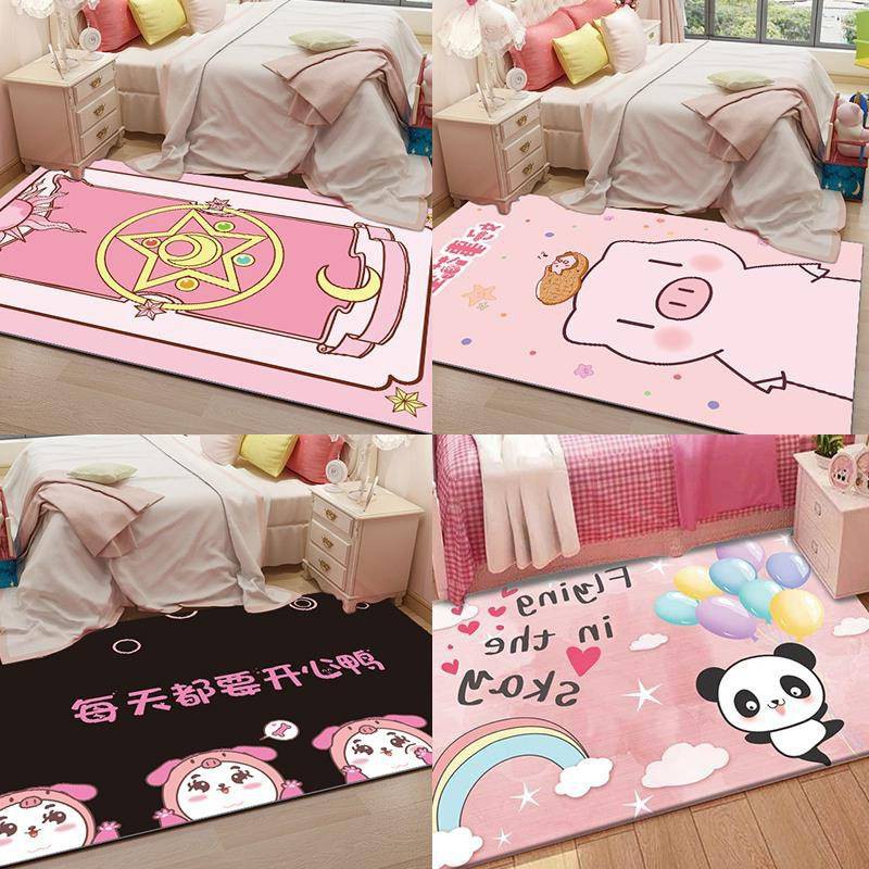 พรม พรมปูพื้น พรมปูห้องนั่งเล่น ขนาด 80x160 ซม. ลายการ์ตูน น่ารัก  สินค้าพร้อมส่ง