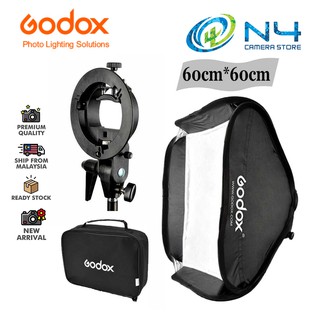 Godox ซอฟท์บ็อกซ์ไฟ Speedlight พับง่าย พร้อมตัวยึด S Type (60X60 ซม.)