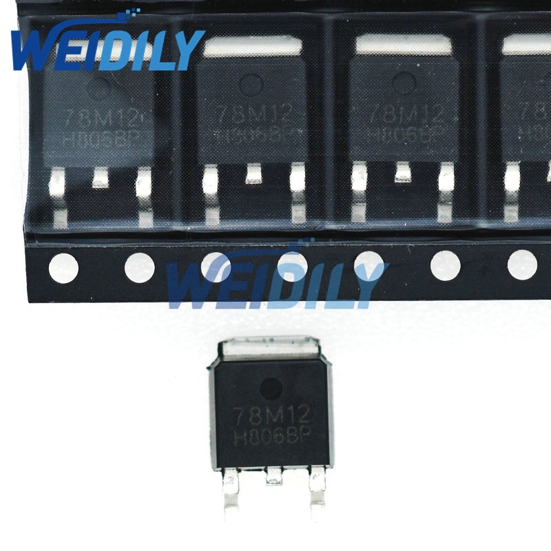 10PCS 78M12 7812 SMD เครื่องปรับแรงดันไฟฟ้าสามเครื่อง Triode Integration TO-252 ใหม่