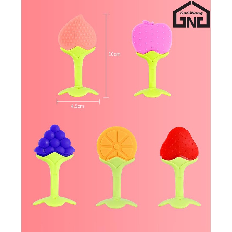 GaGiNang ยางกัดสำหรับเด็ก ยางกัดซิลิโคน รูปผลไม้ สีสันสดใส นิ่ม ปลอดภัยต่อเด็ก พร้อมส่ง - รูปที่ 6