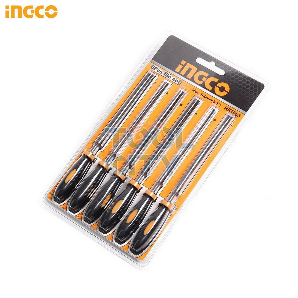 INGCO HKTF63 ชุดตะไบ 5 นิ้ว 6 ชิ้น