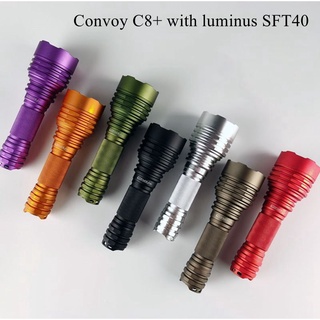 Convoy C8+ ไฟฉาย พร้อม Luminus SFT40 LED Cool White เคลือบอาร์ด้านใน 18650 ไฟฉาย