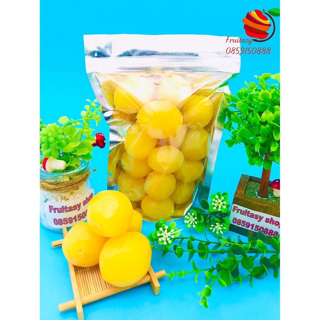 ลูกท้อแช่อิ่มสีเหลือง ตราFruitasy