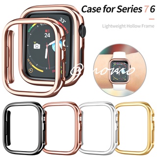 เคสนาฬิกาข้อมือชุบ แบบบาง สําหรับ Apple Watch Series 8 7 SE 6 5 4 Iwatch 41 มม. 45 มม. 40 มม. 44 มม.