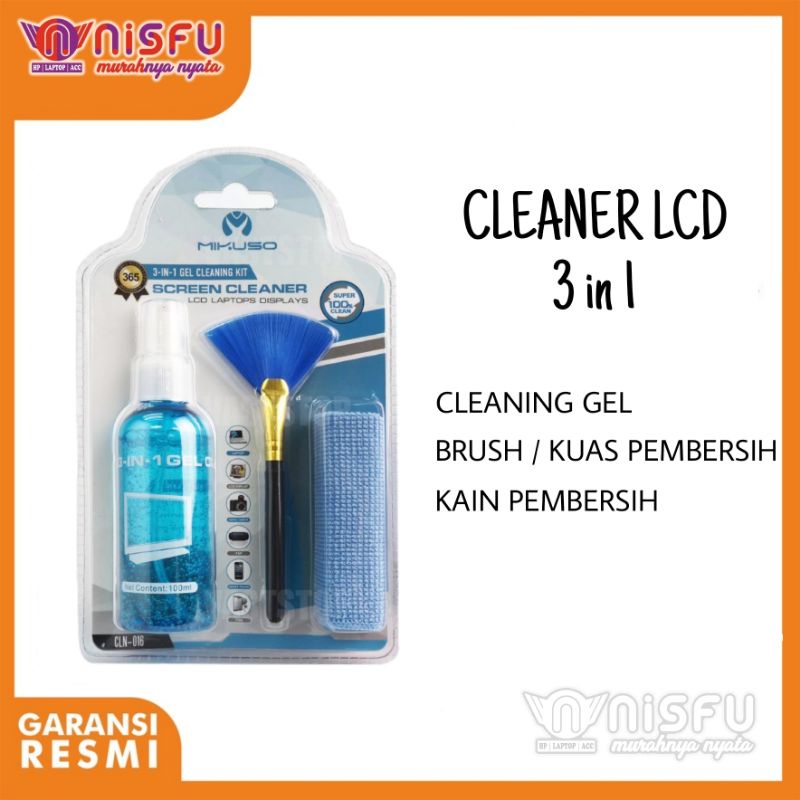 LAYAR [ NISFU ] CLEANING KIT 3in1 / LAPTOP SCREEN CLEANING GEL - HP - กล้อง -