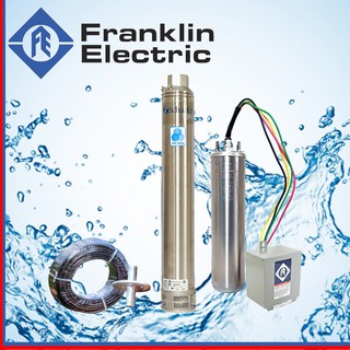 ปั๊มสูบน้ำบาดาลมอเตอร์ Franklin 1 HP พร้อมใบพัด STAIRS รุ่น 4SD4/10 ขนาด 1/4"